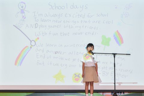 Self-composed poetry performance by the students.