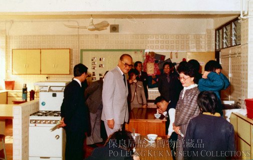 There were 2 special classrooms at the School. This photo shows the domestic science classroom. 