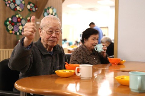 Elders enjoyed the nutritious meal.